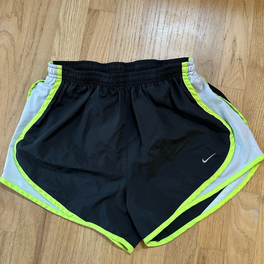 Women's Nike Dri-Fit Black and Neon Shorts size S